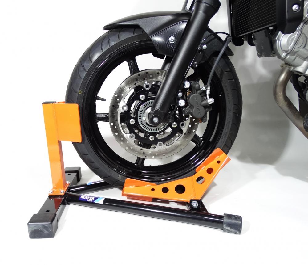TMP Motorrad Vorderrad Transportständer Wippe 13" - 19" schwarz/orange
