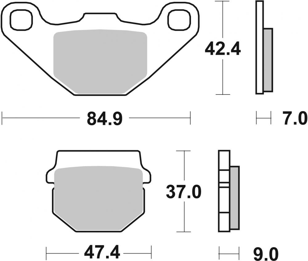 SBS Bremsbeläge Offroad & ATV Sintermetall - 544SI