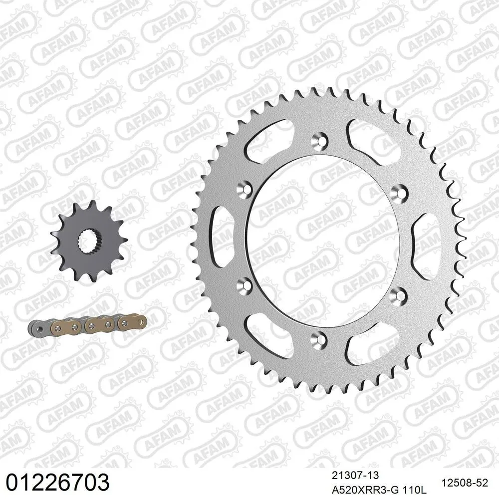 AFAM Kettensatz Stahl 520 XRR3-G 13x52 - Yamaha TT 250 R 1999-06 - 01226703