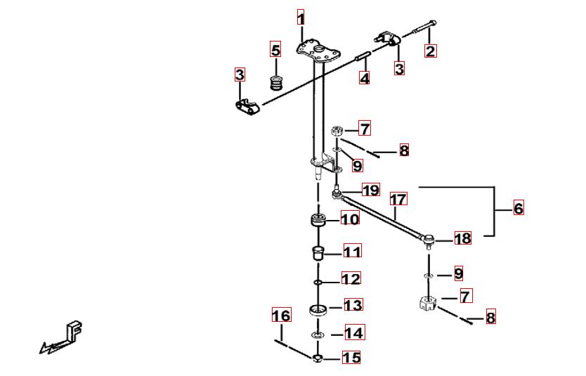 Lenksäule - Spurstange