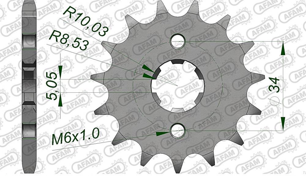 AFAM Kettensatz Stahl 428 XMR-G 16x42 - Honda CBF 125 2009-14