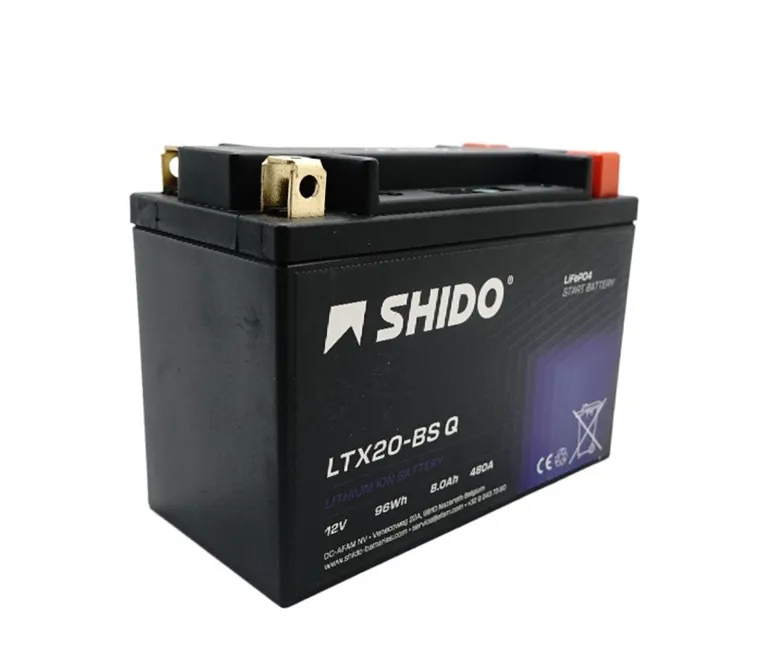 Shido LTX20 Q Lithium Ionen Batterie 12V LiFePO4 (YTX20-BS YTX20HL-BS)