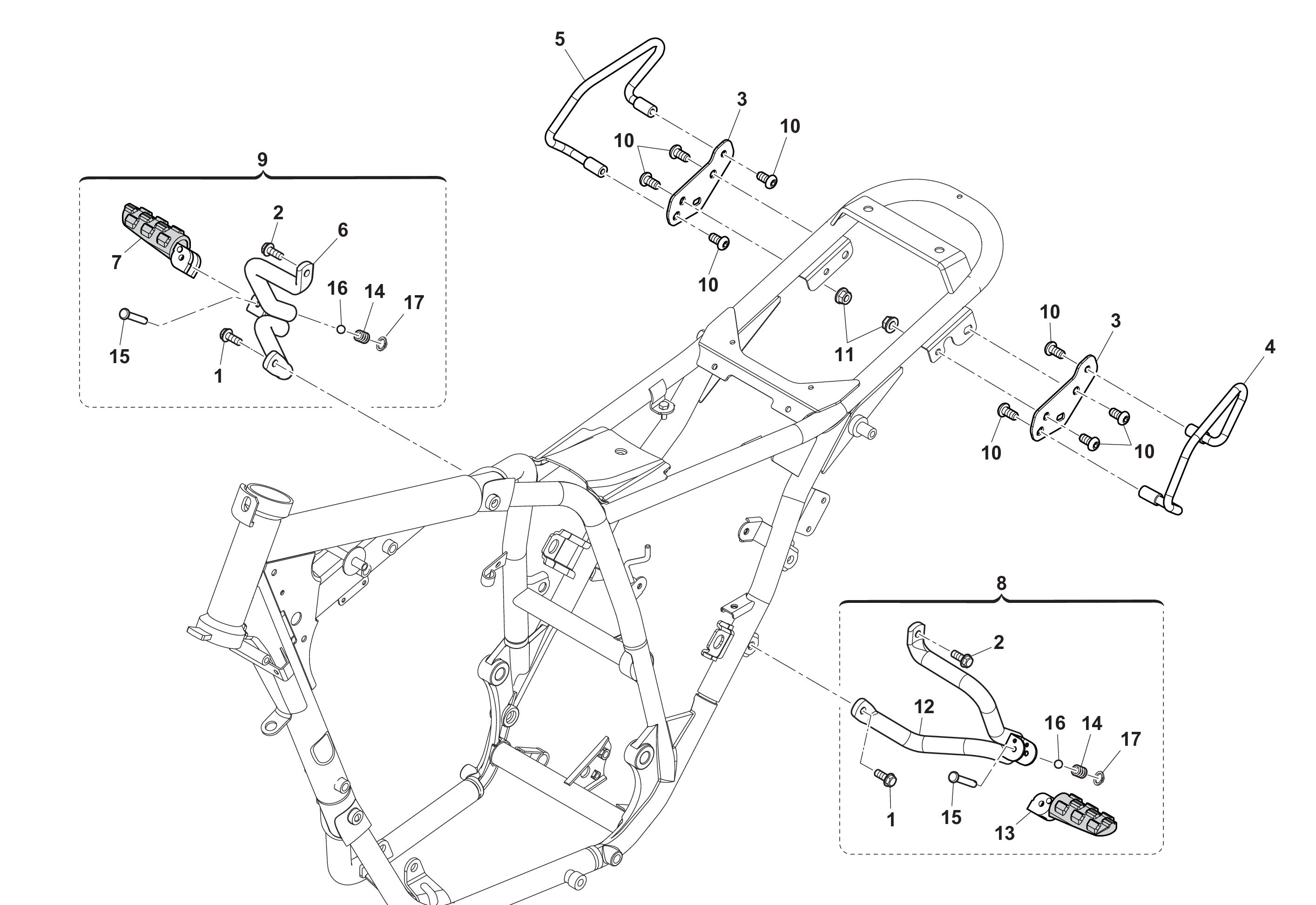Fußraster hinten Fußraster hinten