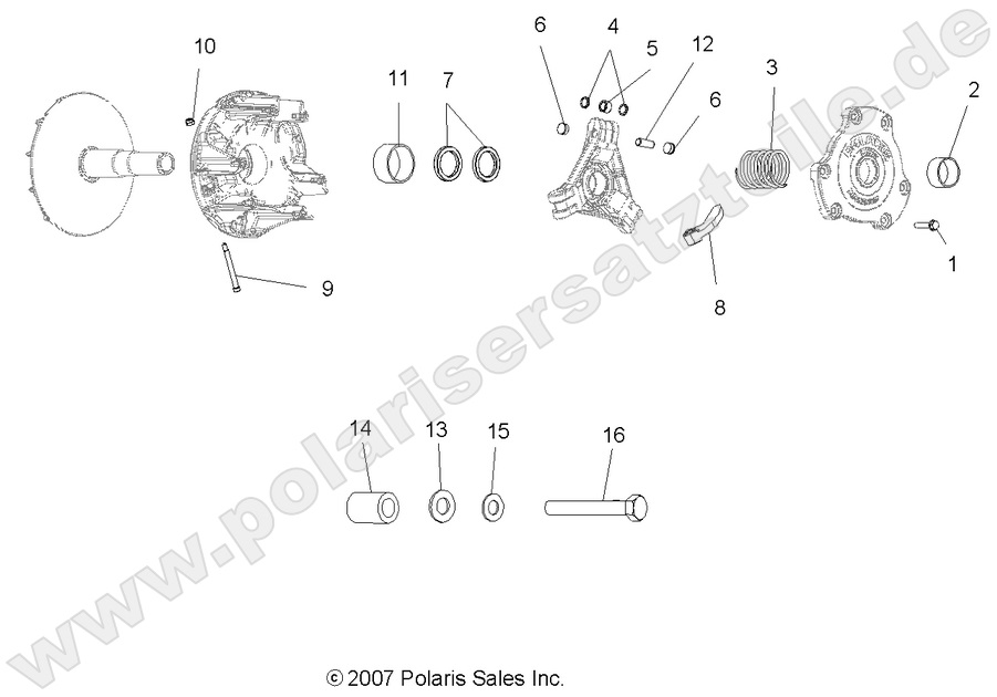 DRIVE TRAIN, PRIMARY CLUTCH DRIVE TRAIN, PRIMARY CLUTCH