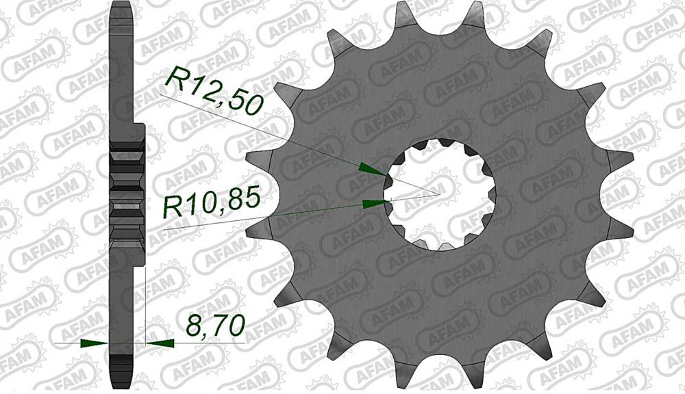 AFAM Kettensatz Stahl 520 XRR2-G 16x39 - Suzuki GS 500 E 1994-07