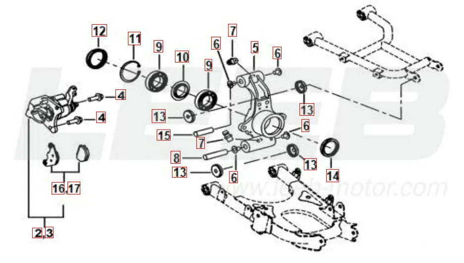Hinterradachse Hinterradachse