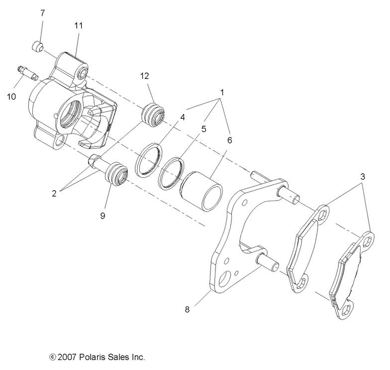 BRAKES, FRONT CALIPER