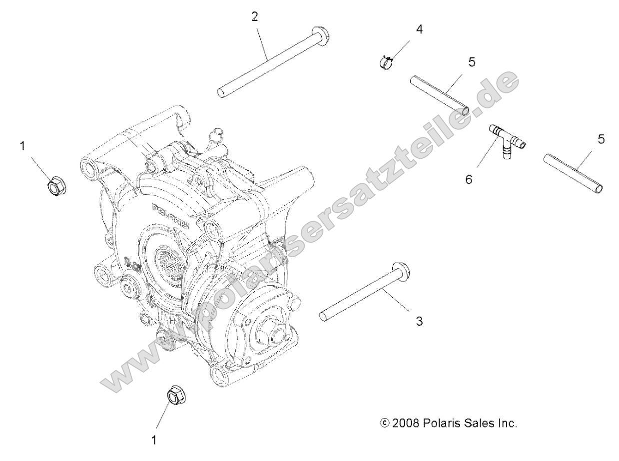 Drive Train, Gearcase Mounting, Rear Drive Train, Gearcase Mounting, Rear