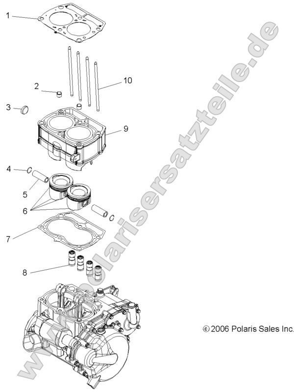 Engine, Piston and Cylinder