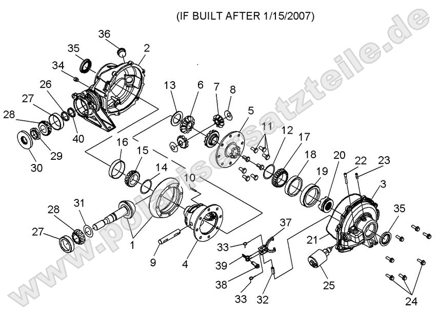 Gearcase, Rear (after 1/15/07)