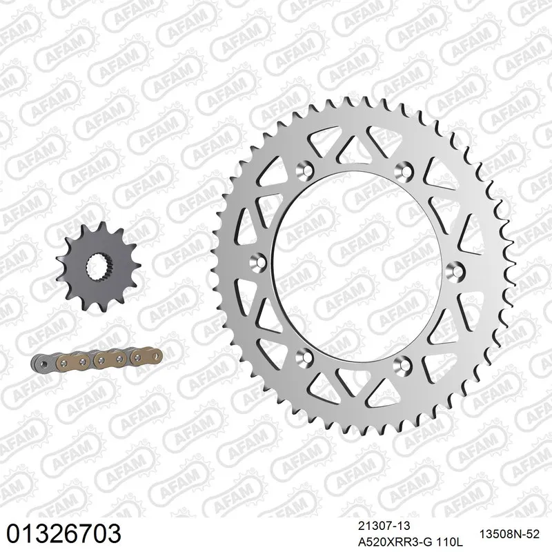 01326703 AFAM Kettensatz Aluminium 520 XRR3-G 13x52 - Yamaha TT 250 R 1999-06 - 01326703