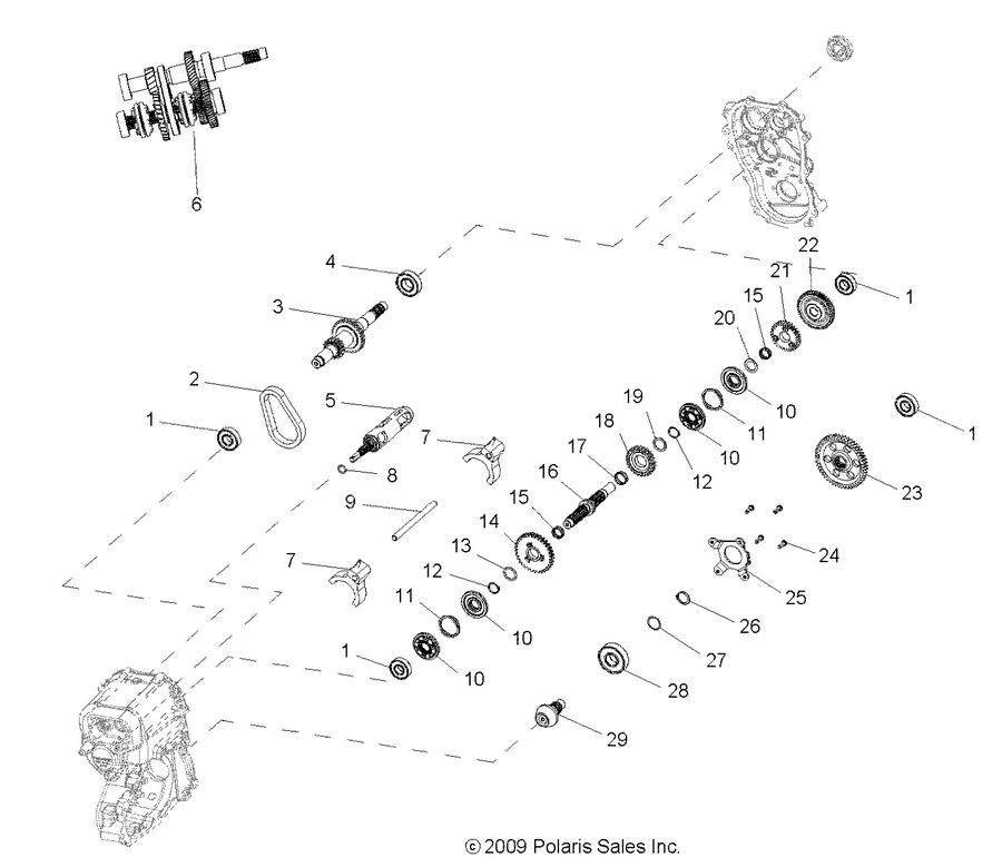 DRIVE TRAIN, MAIN GEARCASE INTERNALS