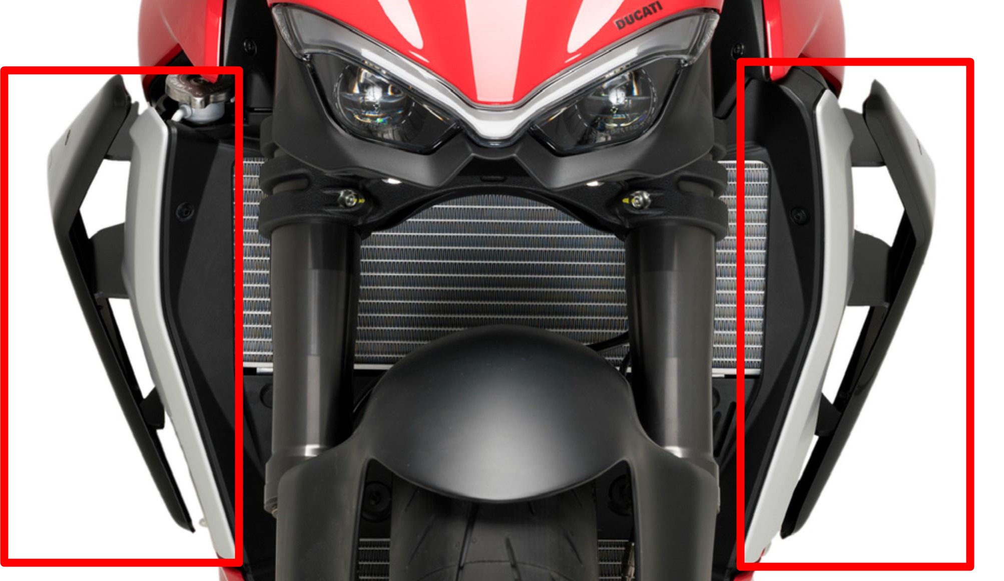 Puig Naked Side Downforce Spoiler - schwarzmatt - Ducati Streetfighter V2 - 21475J