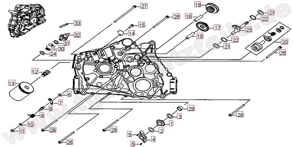 Motorgehäuse links (1) Motorgehäuse links (1)