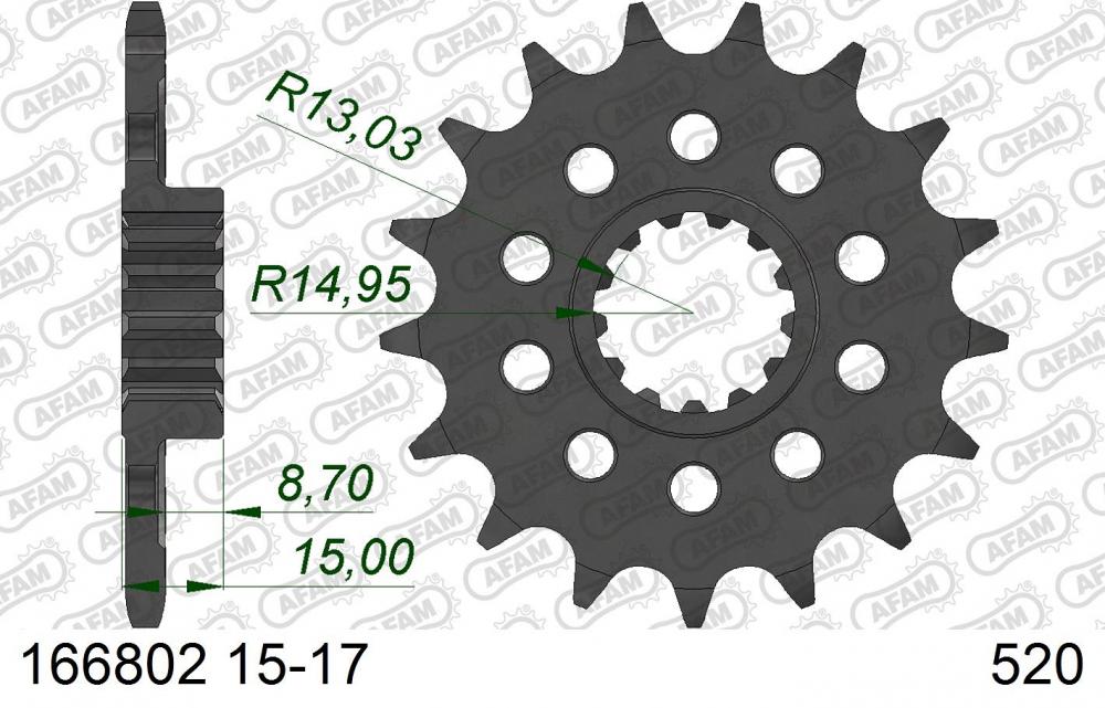 AFAM Racing Ritzel / Kettenrad vorne - 520 - 166802