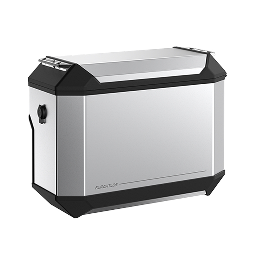 Furchtlos_RANGER_OFFSET_Alu_Seitenkoffer_rechts_mit_Versatz___31_Liter___Aero_Aluminium Furchtlos RANGER OFFSET Alu Seitenkoffer rechts mit Versatz - 31 Liter - Aero Aluminium