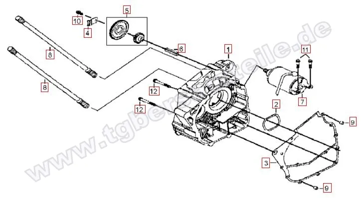 Motorgehäuse rechts Motorgehäuse rechts