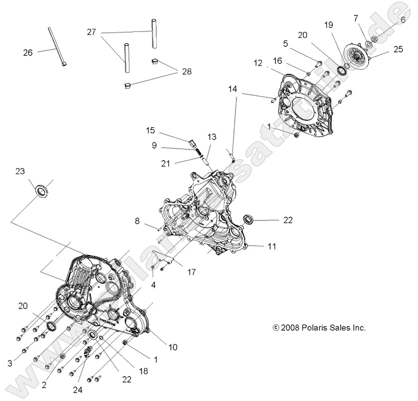 DRIVE TRAIN, MAIN GEARCASE DRIVE TRAIN, MAIN GEARCASE