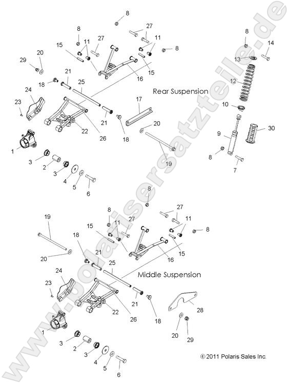 SUSPENSION, REAR SUSPENSION, REAR