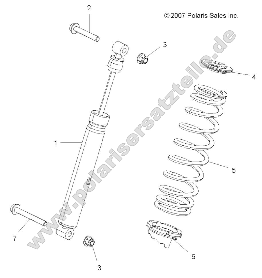 Suspension, Shock, Rear (49ATVSHOCKRR7043169) Suspension, Shock, Rear (49ATVSHOCKRR7043169)