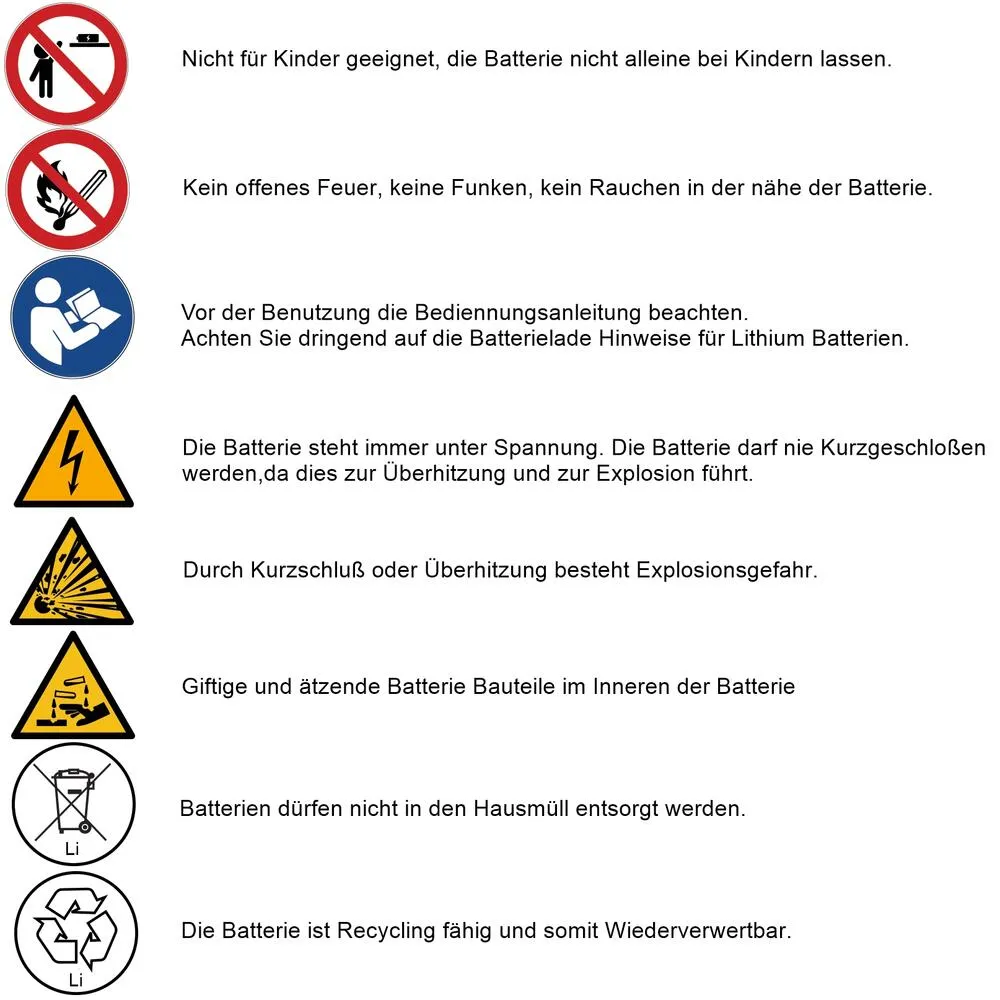 Batterie-Lithium-Gefahrenhinweise-2024-V1 Shido LTZ5S Lithium Ionen Batterie 12V LiFePO4 (YTZ5S-BS, YTZ5S)