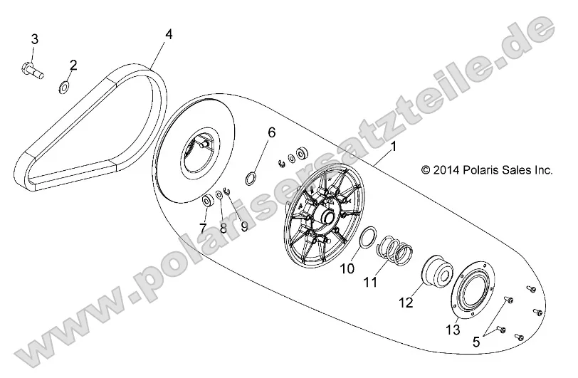 Drive Train, Secondary Clutch Drive Train, Secondary Clutch