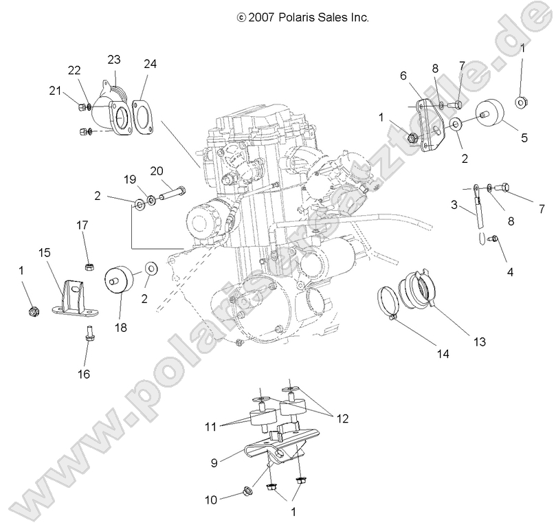ENGINE, MOUNTING ENGINE, MOUNTING