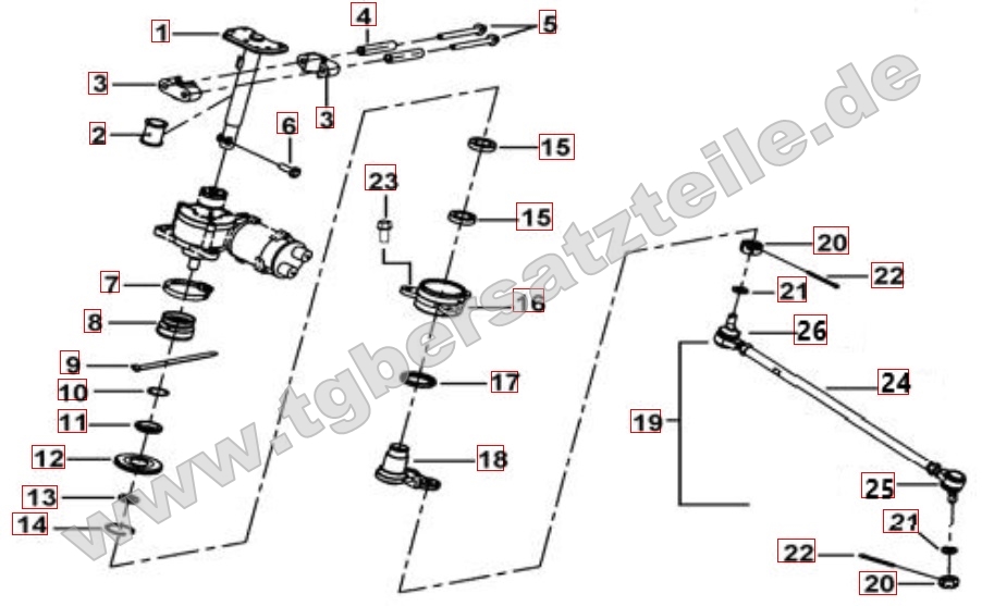Lenksäule - Spurstange