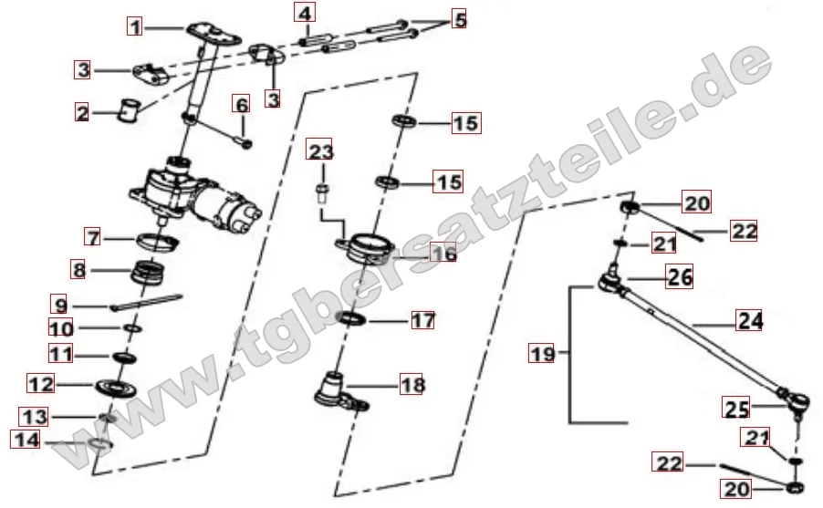 Lenksäule - Spurstange