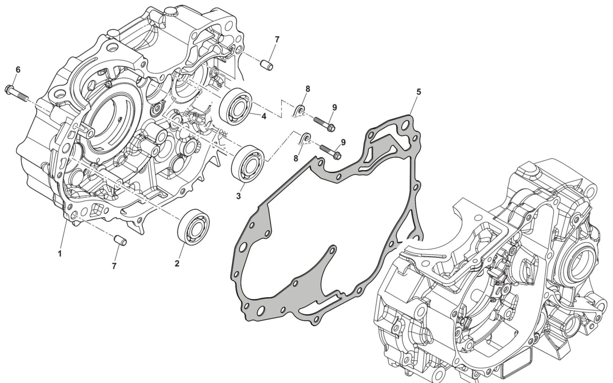 Motorgehäuse rechts