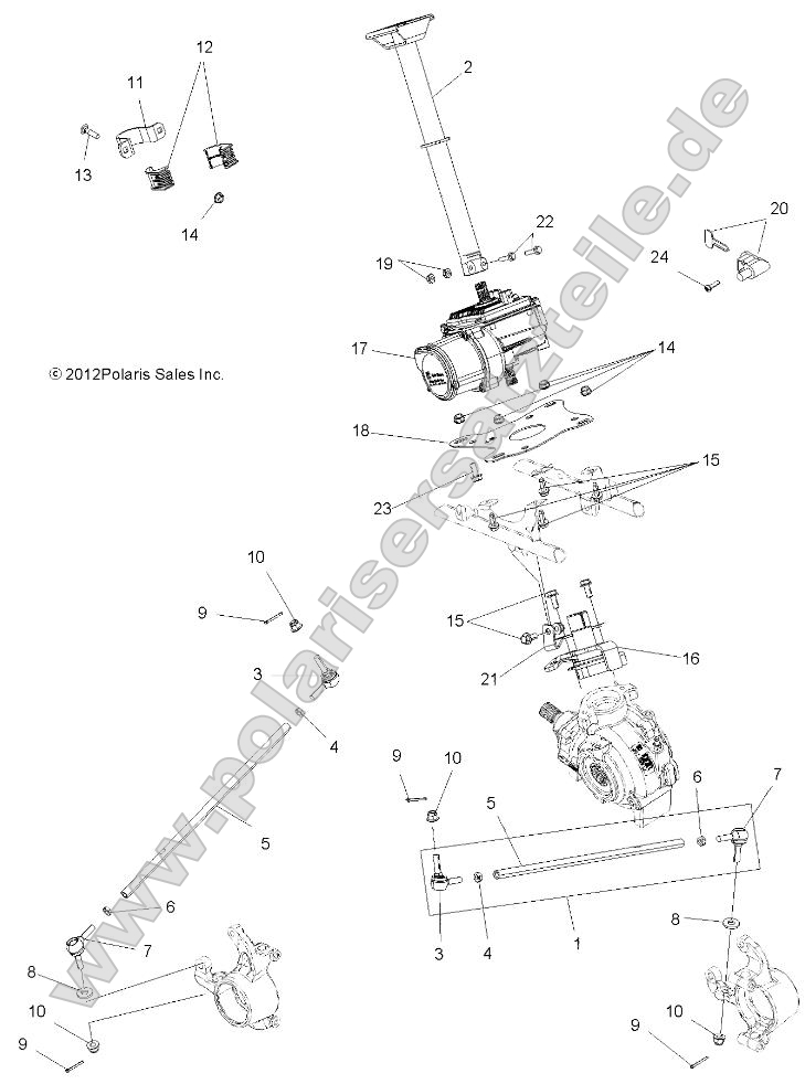 Steering, Steering Post Asm. Steering, Steering Post Asm.