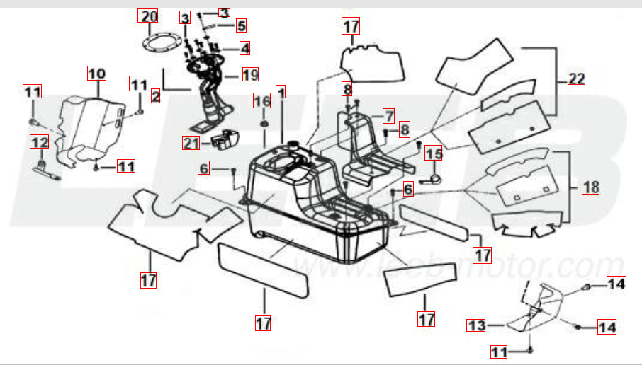 Hitzeschutz f. Kraftstofftanktank