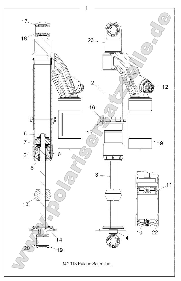 Suspension, Shock, Rear (A16SVS95CM) Suspension, Shock, Rear (A16SVS95CM)