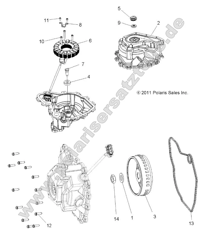 Engine, Stator Cover and Flywheel Engine, Stator Cover and Flywheel