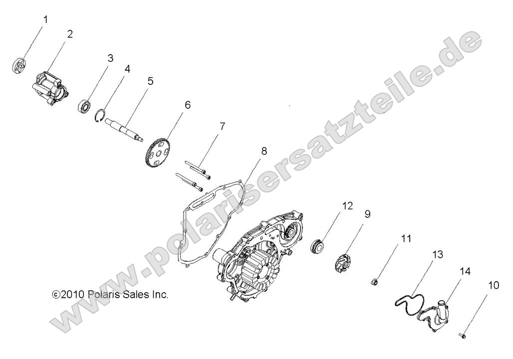 Engine, Oil Pump and Water Pump