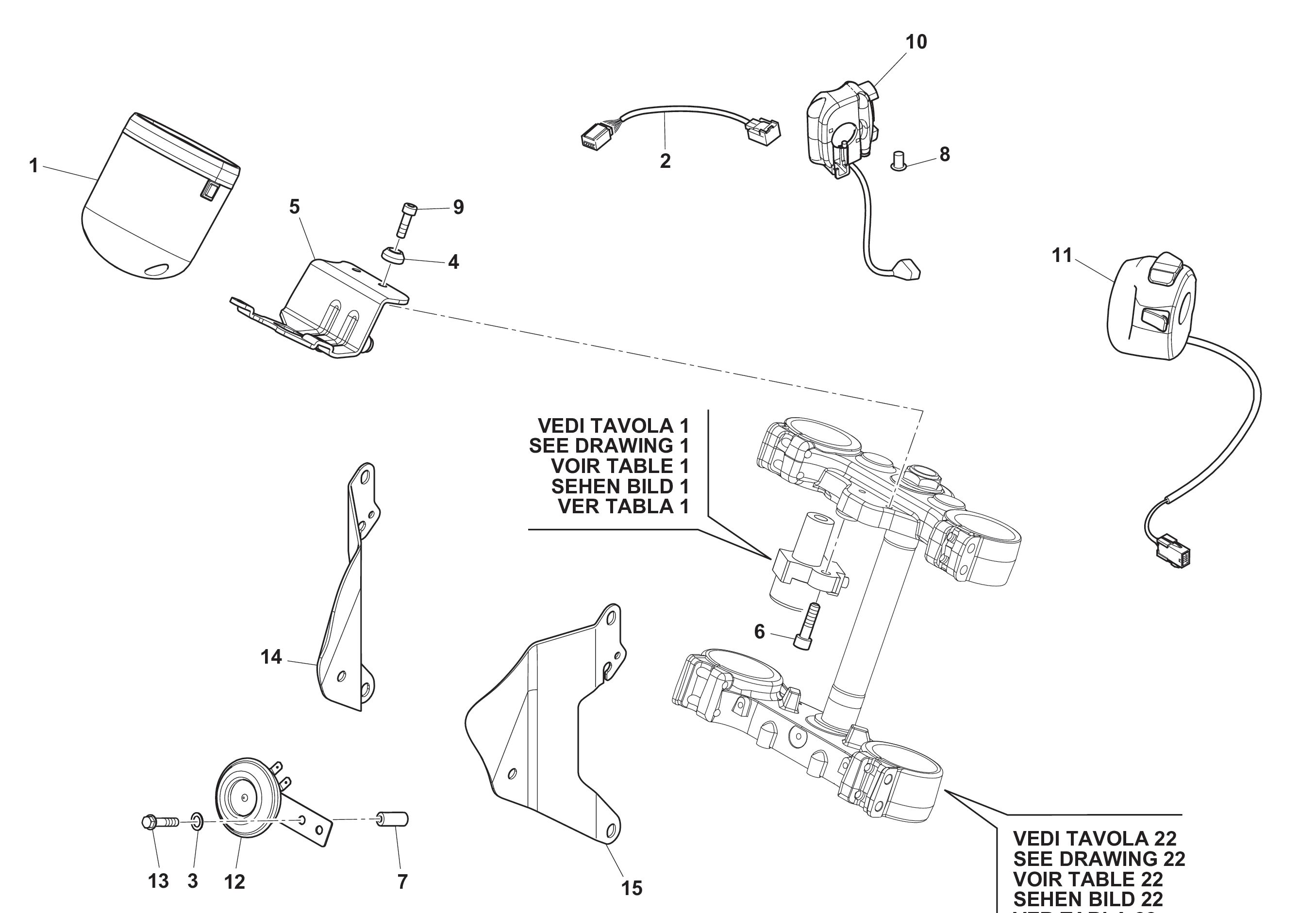 Tachometer / Lenkerschalter Tachometer / Lenkerschalter