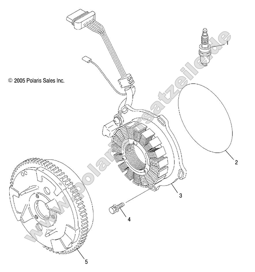 Engine, Flywheel and Stator