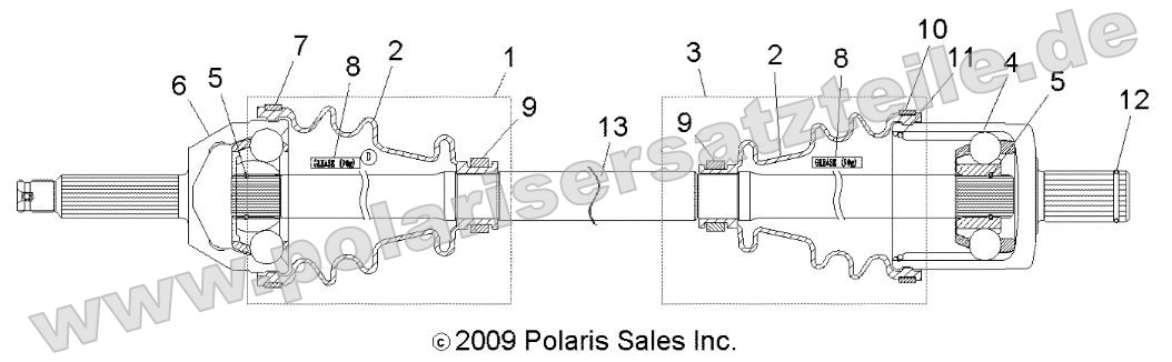Drive Train, Front Drive Shaft Drive Train, Front Drive Shaft
