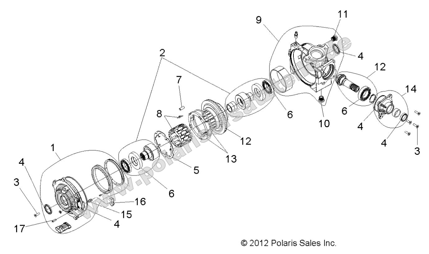 Drive Train, Front Gearcase Internals Drive Train, Front Gearcase Internals