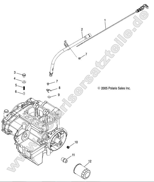 Engine, Oil Filter and Dipstick