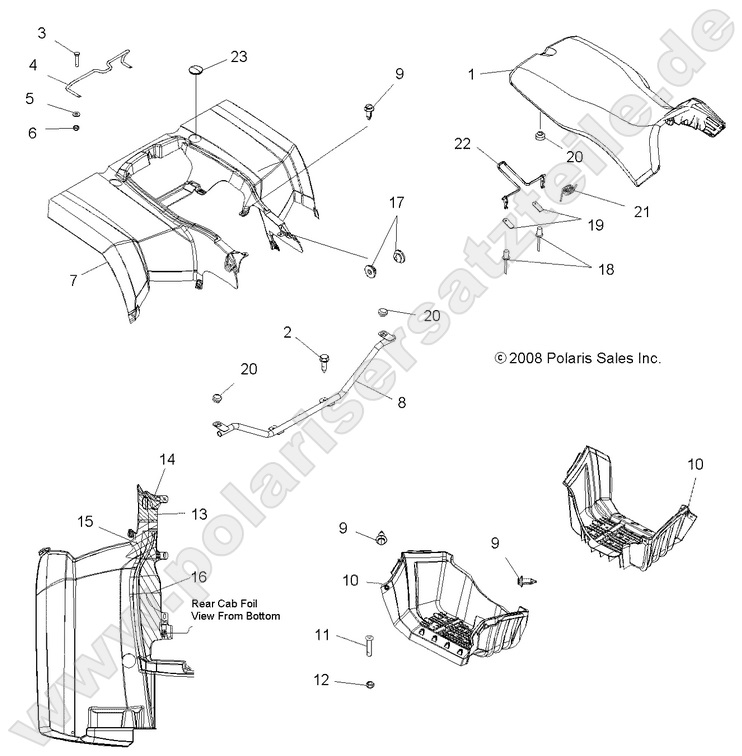 BODY, REAR CAB and SEAT
