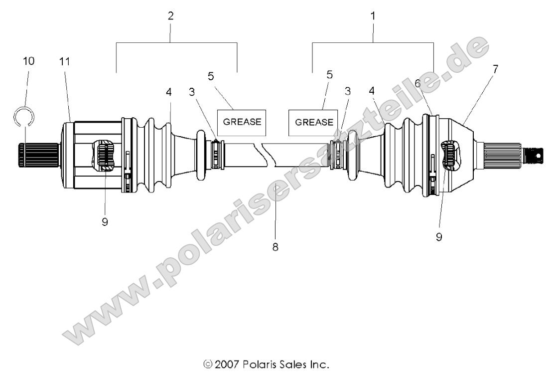 Drive Train, Front Half Shaft Drive Train, Front Half Shaft