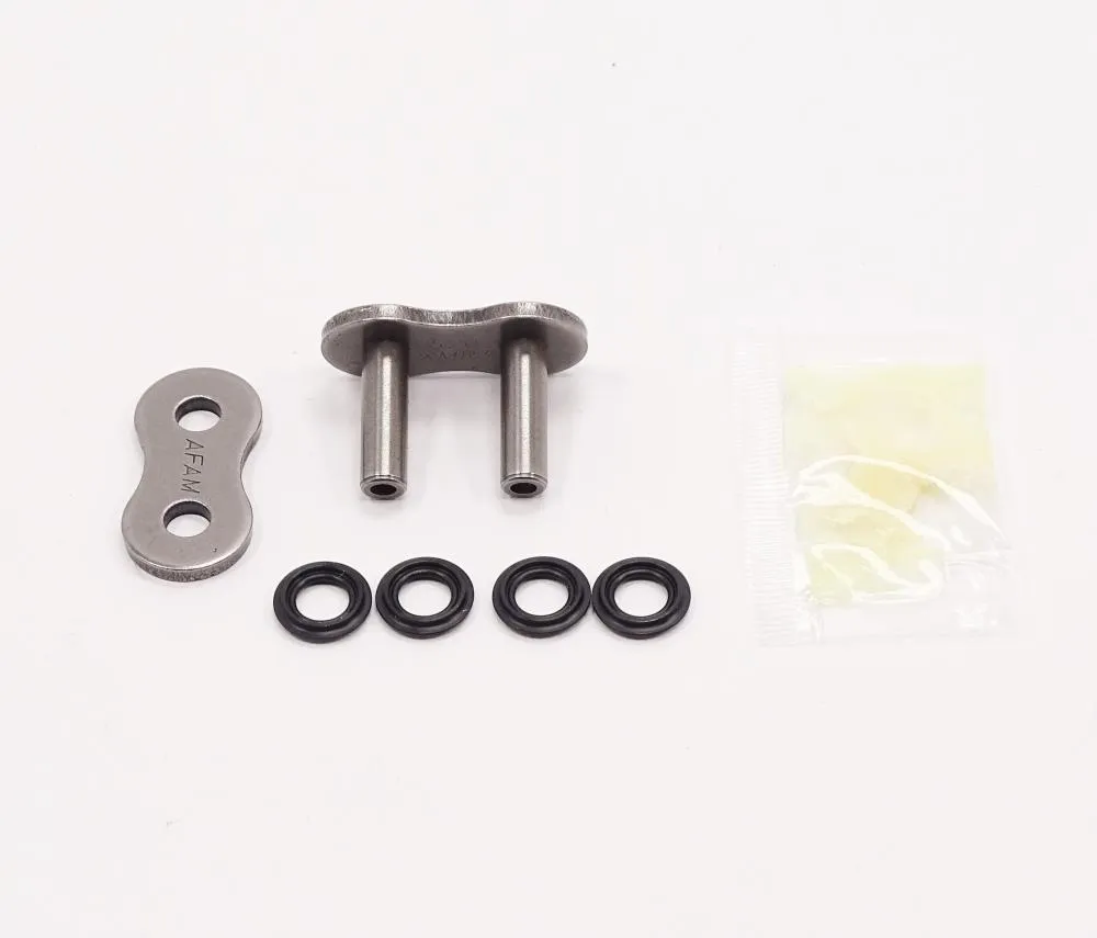 AFAM_XMR3_Kette_520_XS_Ring_Stahl_Hohl_Kettennietglied AFAM XMR3 Kette 520 XS-Ring Stahl - 120 Glieder - Nietschloß - Straße