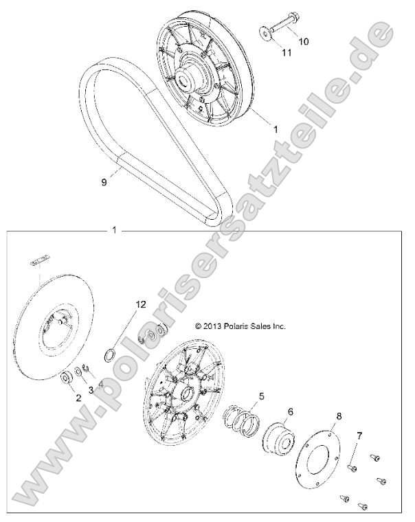Drive Train, Secondary Clutch