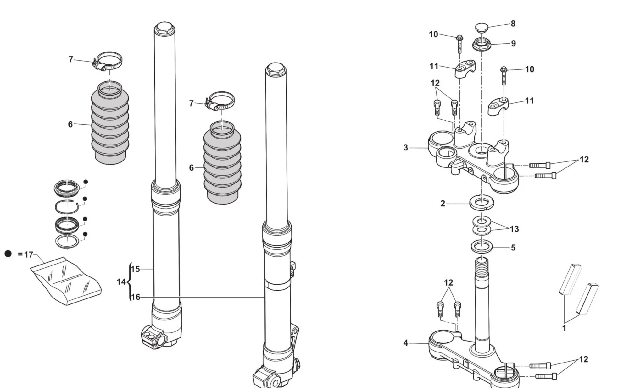 Gabel vorne / Gabelbrücke