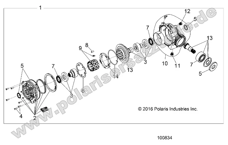 Drive Train, Front Gearcase Internals (from 7/1/16) Drive Train, Front Gearcase Internals (from 7/1/16)