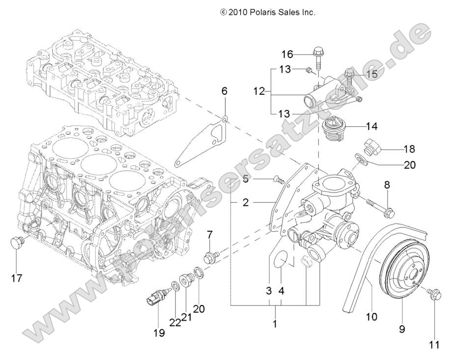 Engine, Water Cooling System