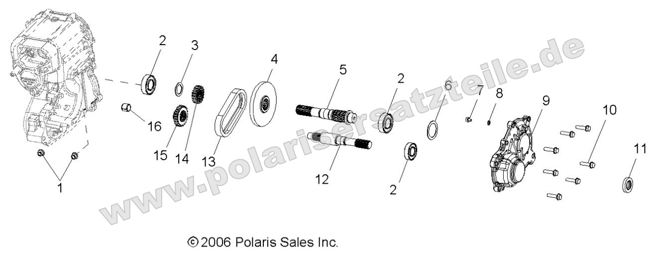 Drive Train, Main Gearcase Output Shaft Drive Train, Main Gearcase Output Shaft