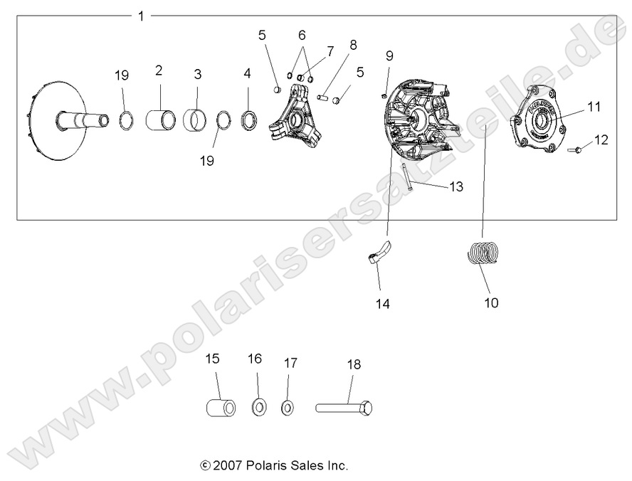 DRIVE TRAIN, PRIMARY CLUTCH DRIVE TRAIN, PRIMARY CLUTCH