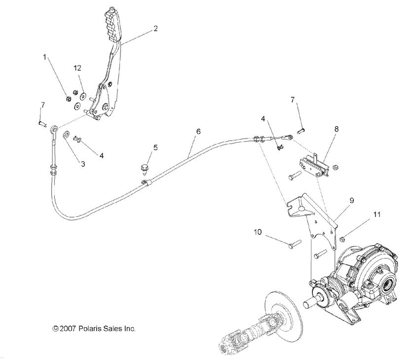 BRAKES, PARK BRAKE ASM.